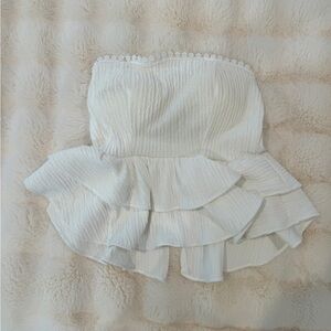 White Preppy Tube Top Size Small/Medium